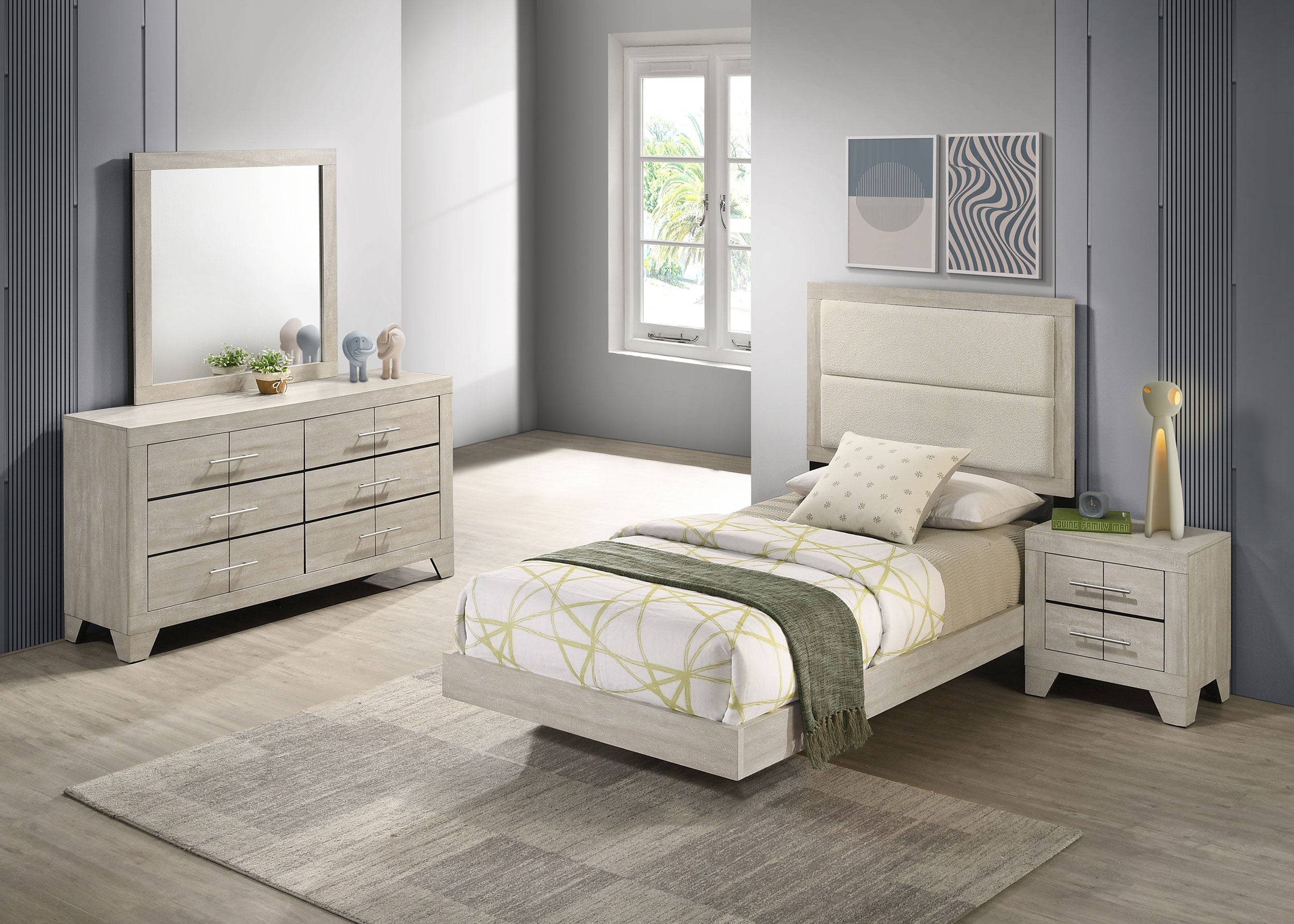 Trenton Bedroom Set Rustic Cream