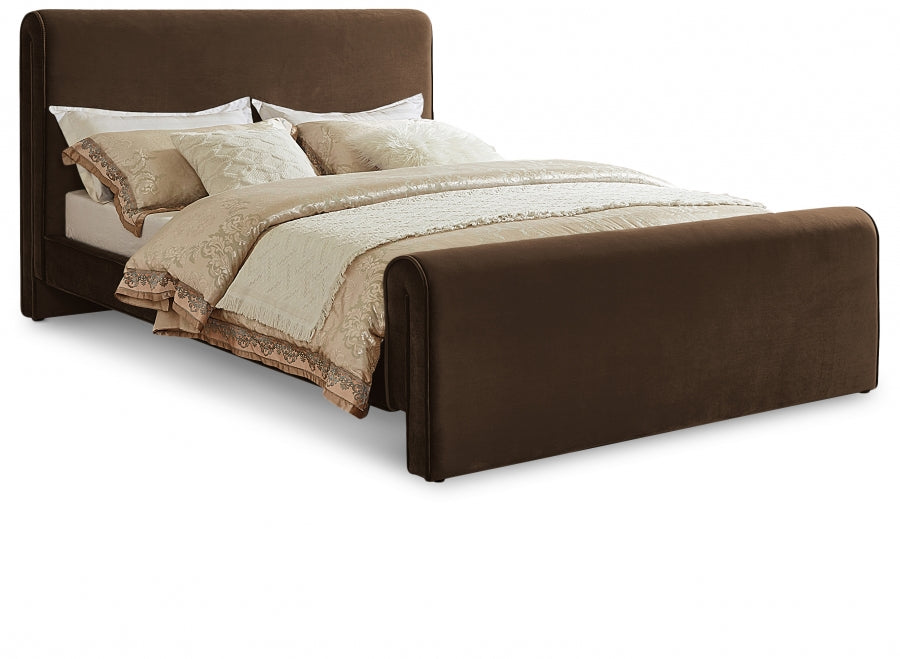 Sloan velvet bed - Brown