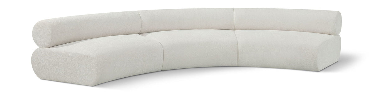 Bale Chenille Modular Sectional — 3-Piece Sofa — Cream