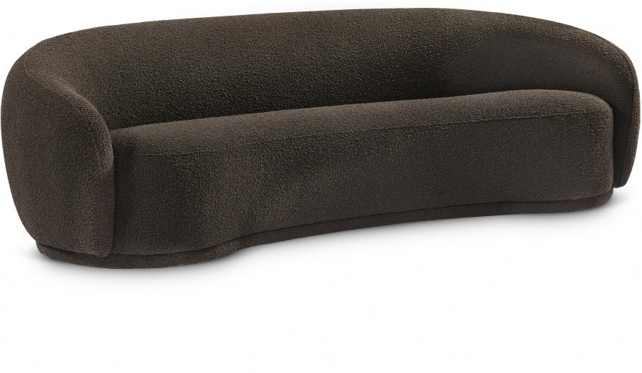 Hyde curved boucle sofa - Brown