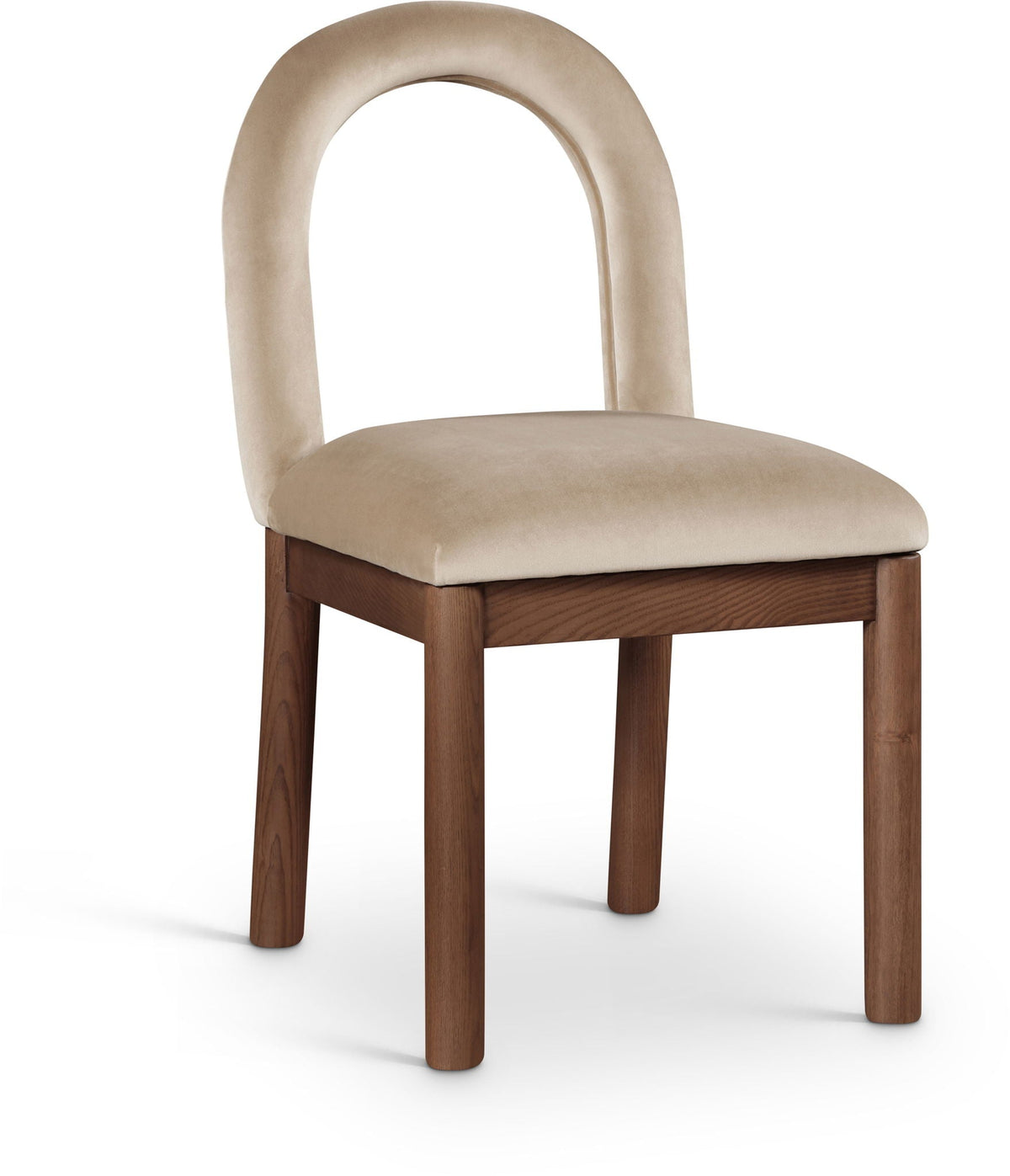 Conrad - Velvet Dining Chair with Brown Legs