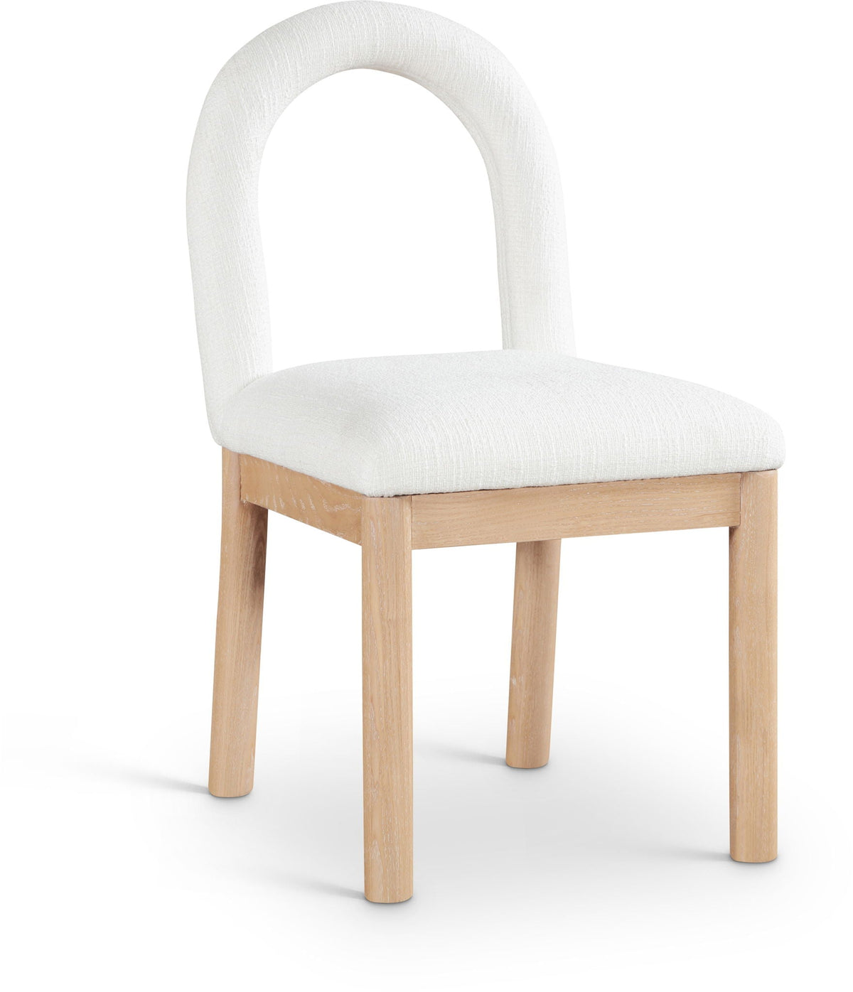 Conrad - Linen Dining Chair with Natural Legs
