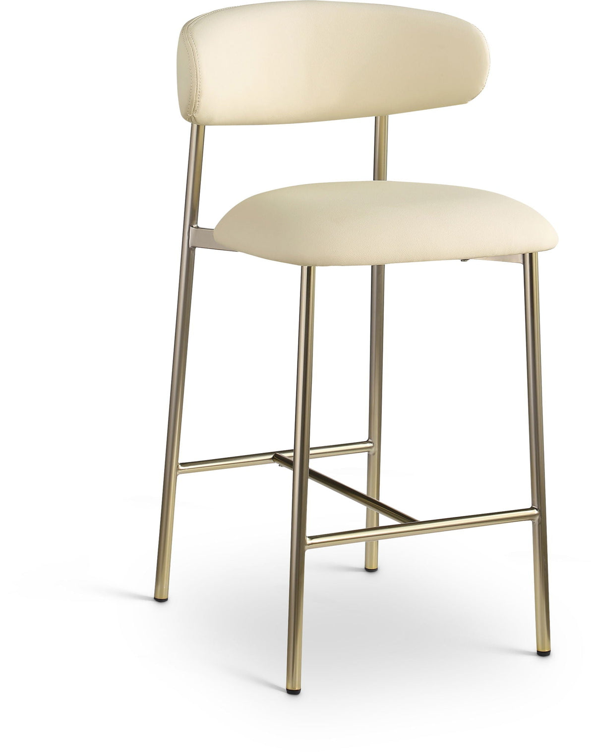 Lupita - Counter Stool (Set of 2) with Brushed Gold Frame