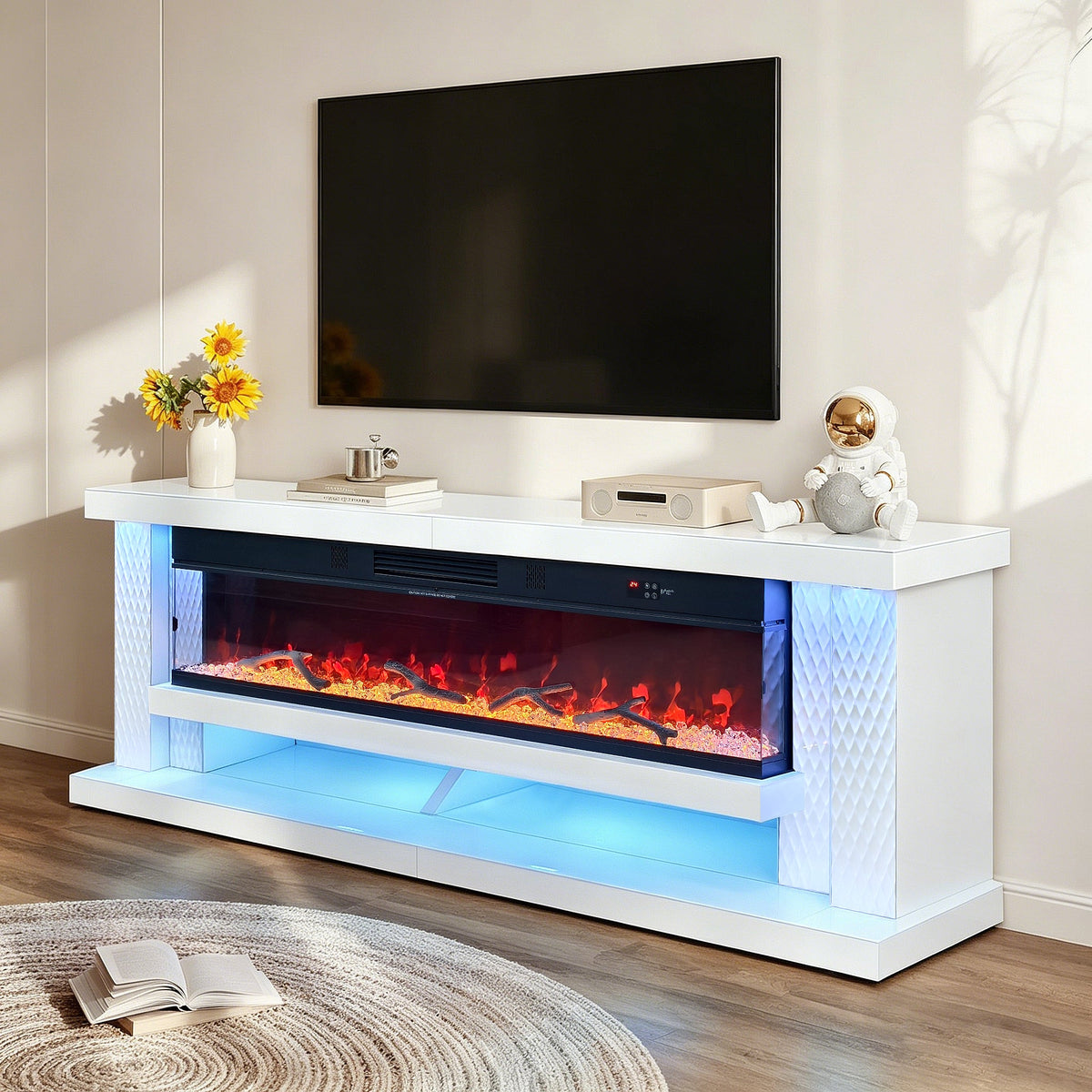 Aira Fireplace Entertainment Center — Built-In Sound