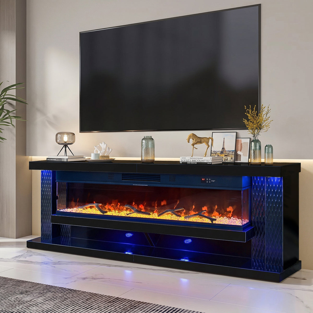 Aira Fireplace Entertainment Center — Built-In Sound
