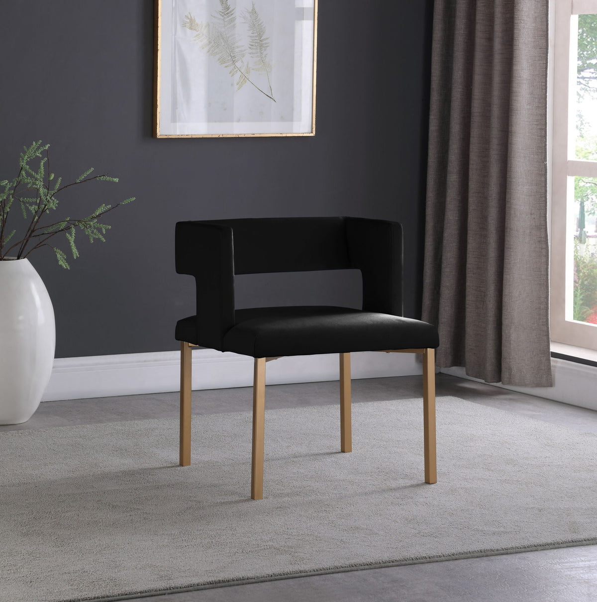 Caleb - Dining Chair (Set of 2) with Gold Legs