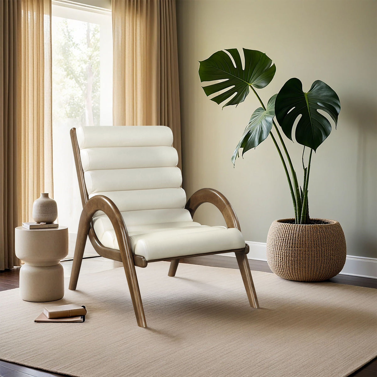 Randal - Accent Chair with Walnut Frame
