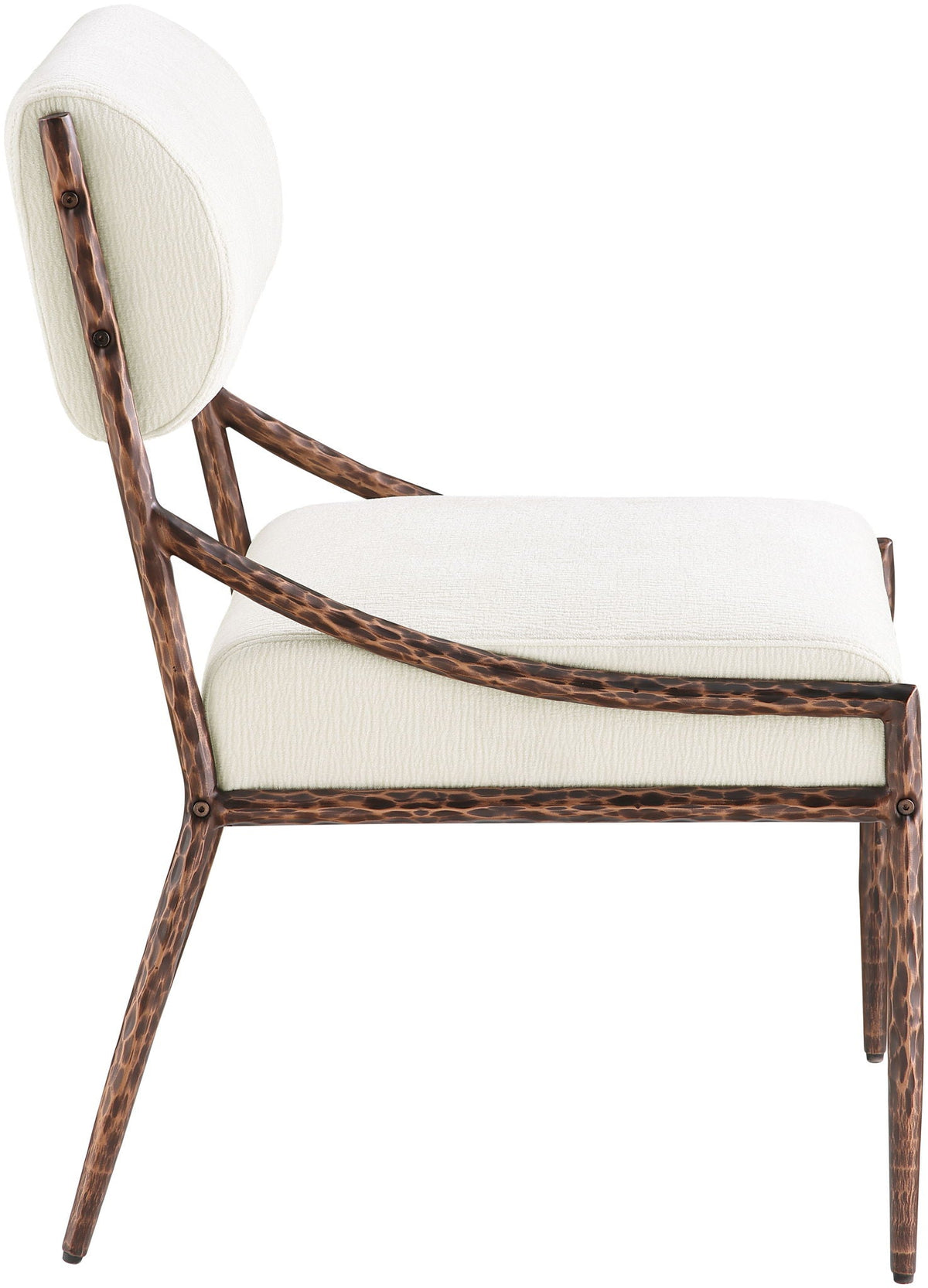 Bastille Chenille Dining Side Chair Set of 2 with Bronze Frame
