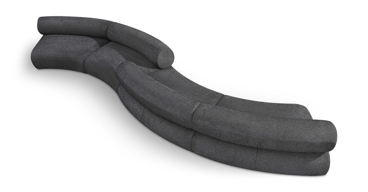 Bale Chenille Modular Sectional — 4-Piece Sofa — Grey