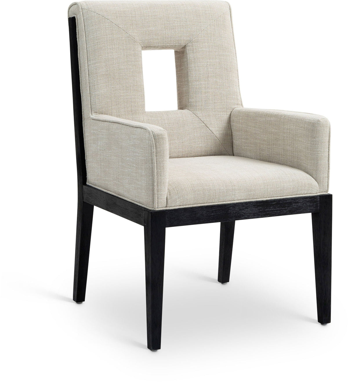 Gwendolyn - Dining Arm Chair with Black Frame