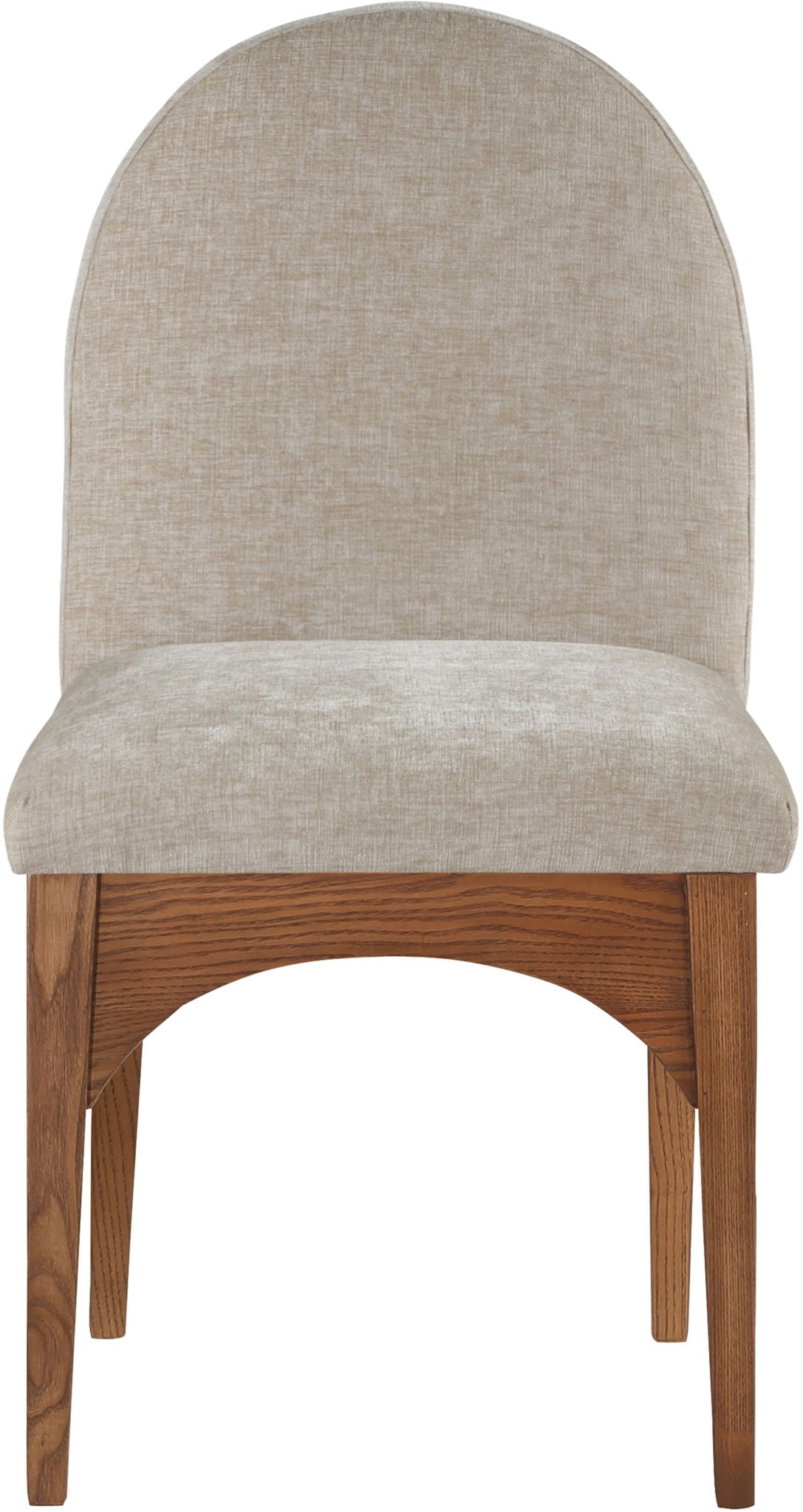 Waldorf - Chenille Dining Side Chair with Brown Legs
