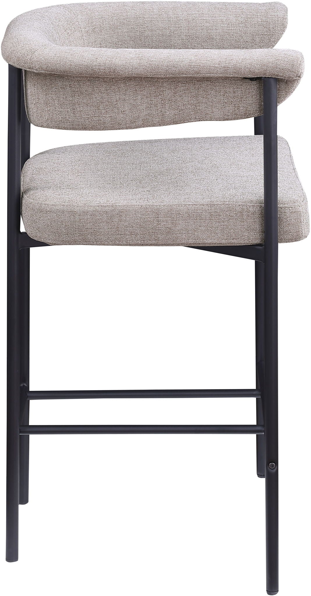 Malin - Linen Counter Stool (Set of 2) - Taupe