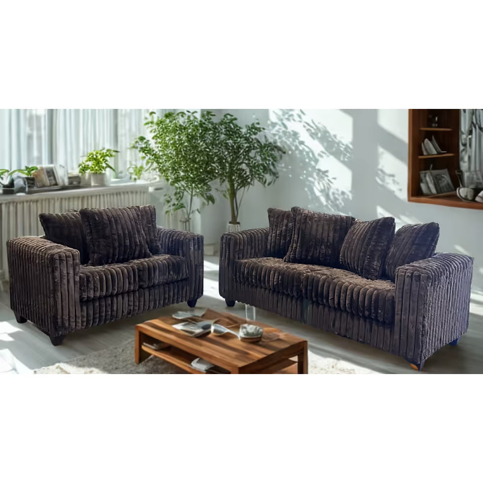 Gia Sofa & Loveseat — Chocolate