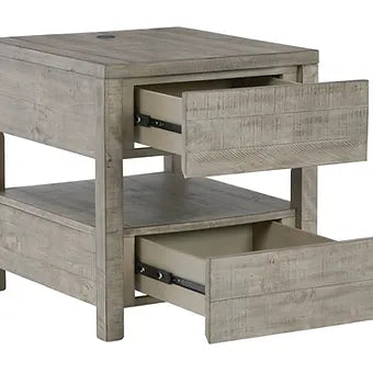 Krystanza Weathered Gray End Table
