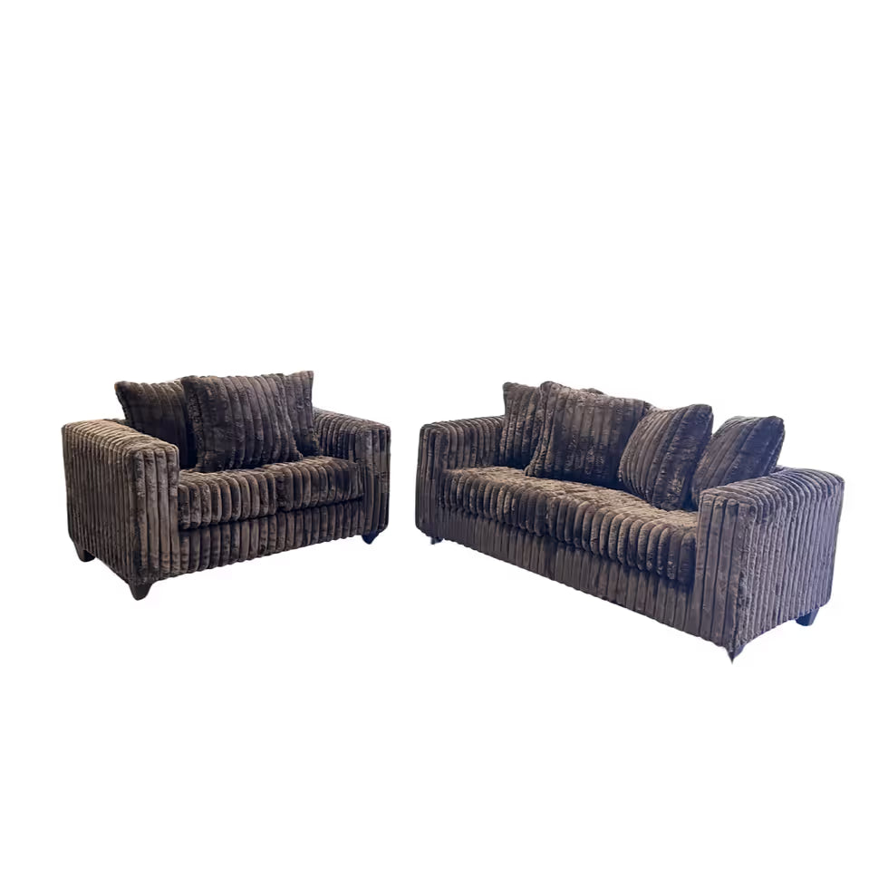 Gia Sofa & Loveseat — Chocolate