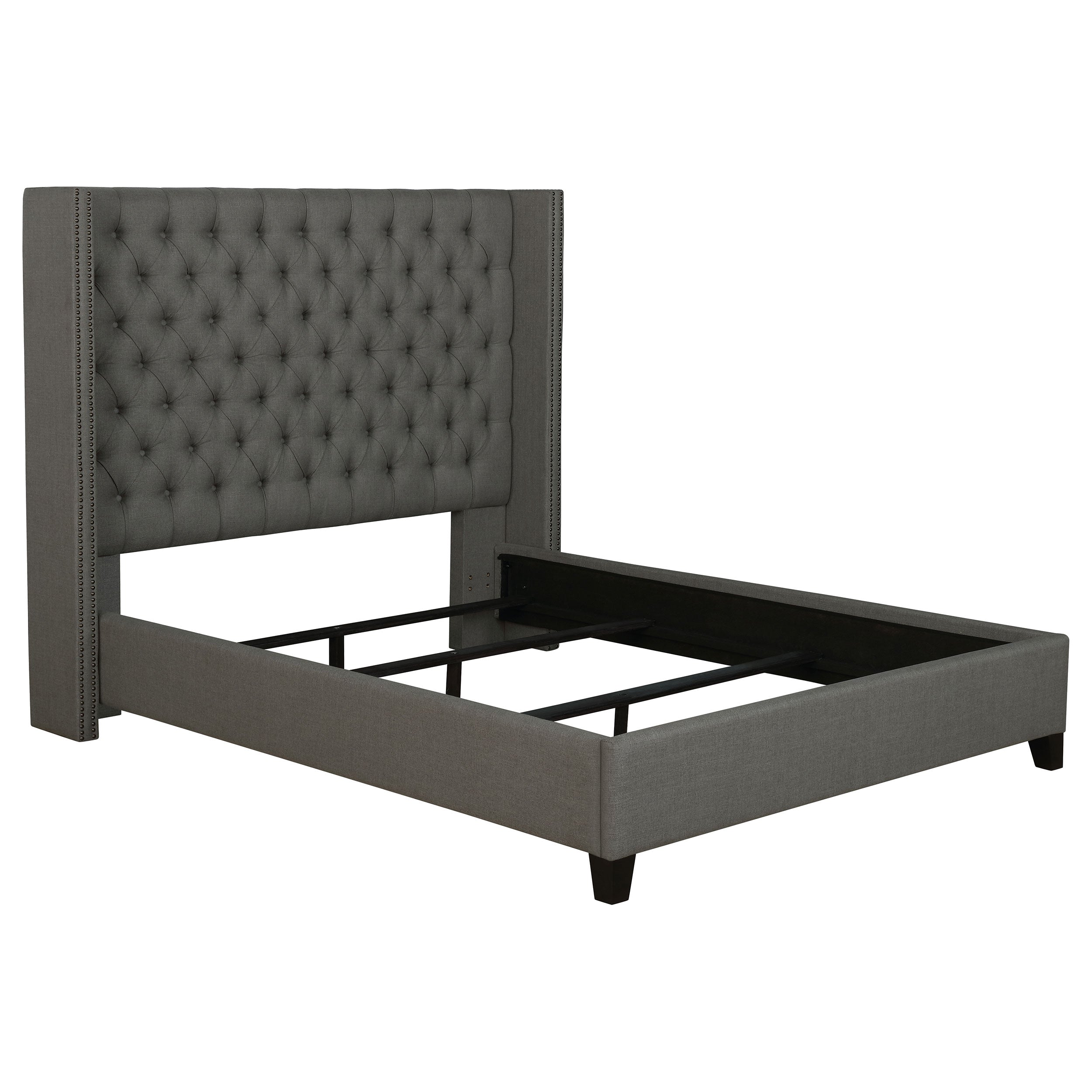 Bancroft Upholstered Wingback Bed Grey
