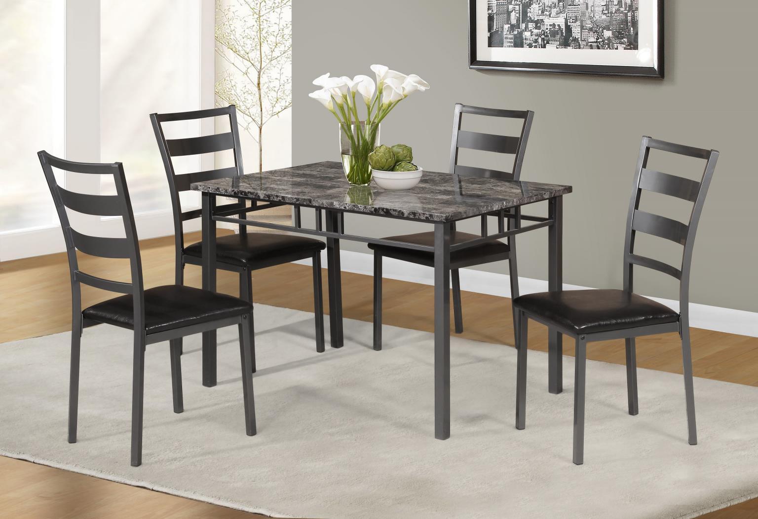 D762 - 5 Piece Dining Room Set - Dark Gray