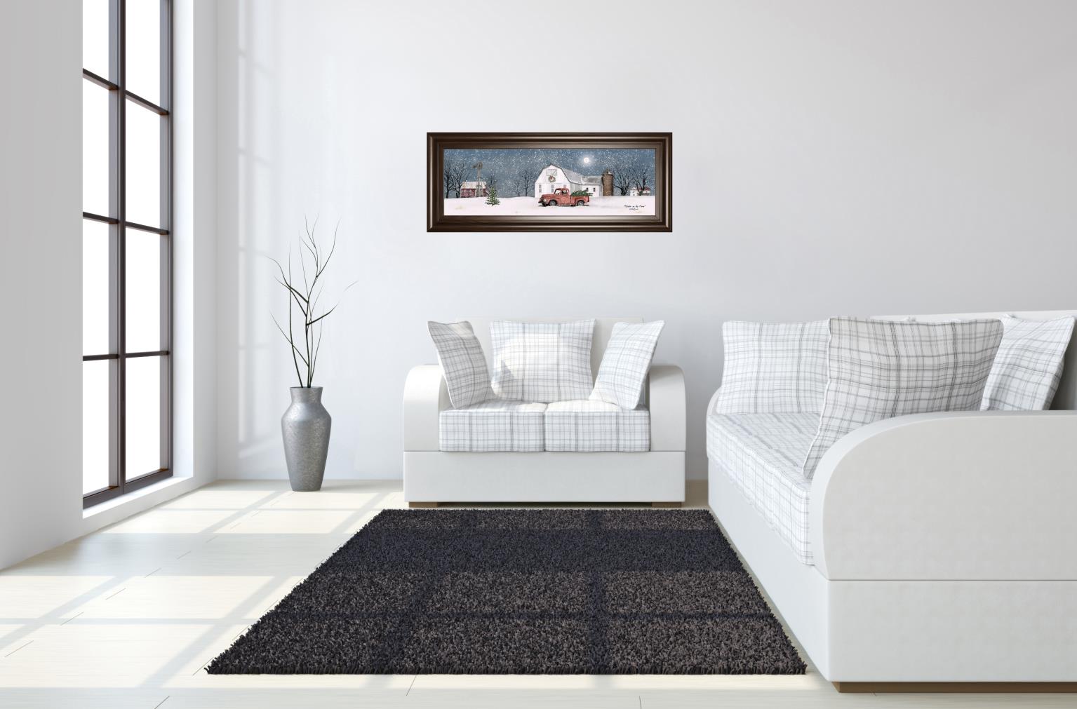 Winter On The Farm By Billy Jacobs 18X42 Framed Print