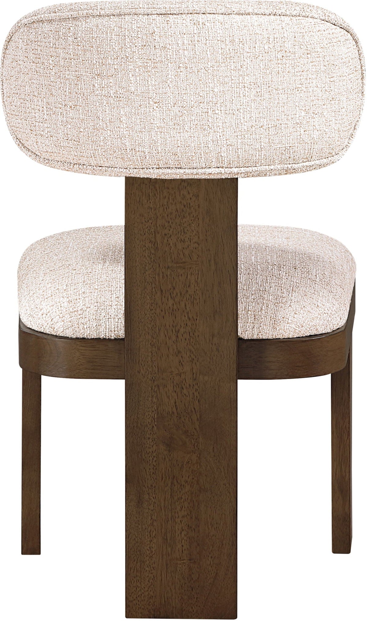 Timbra - Linen Textured Fabric Upholstered Dining Chair (Set of 2) with Walnut Base