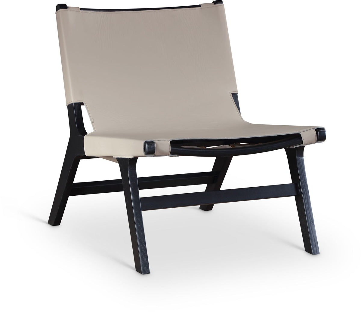 Rawlins Vegan Leather Accent Chair with Black Frame