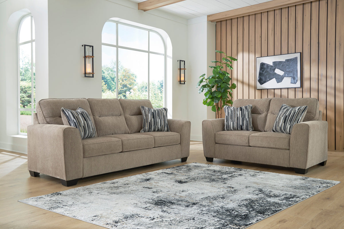 Olten Mocha Sofa & Loveseat Set