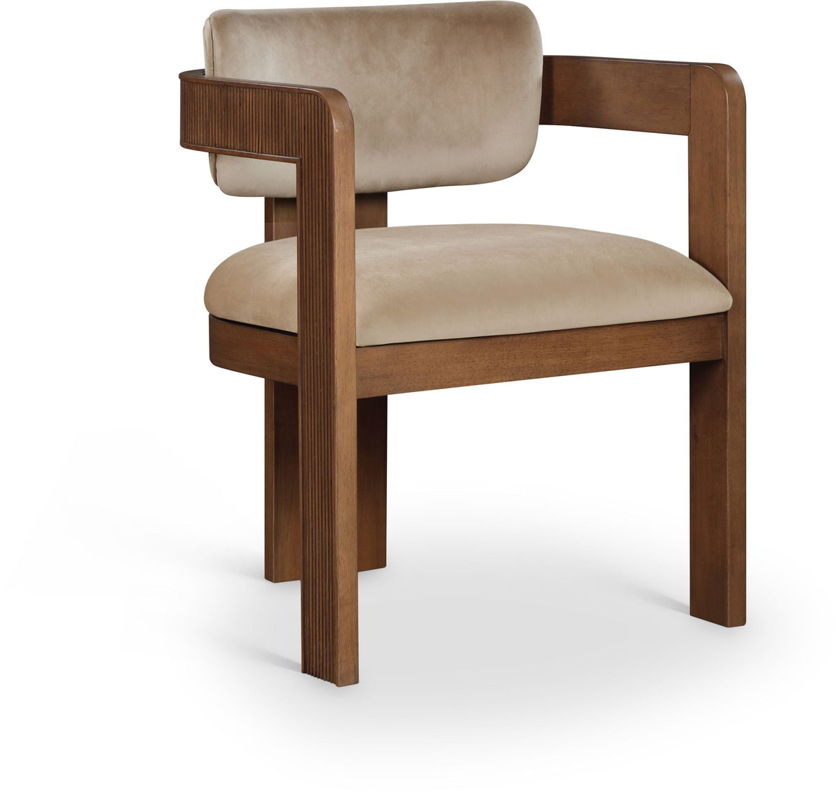 Sacha - Velvet Dining Chair (Set of 2) with Brown Base
