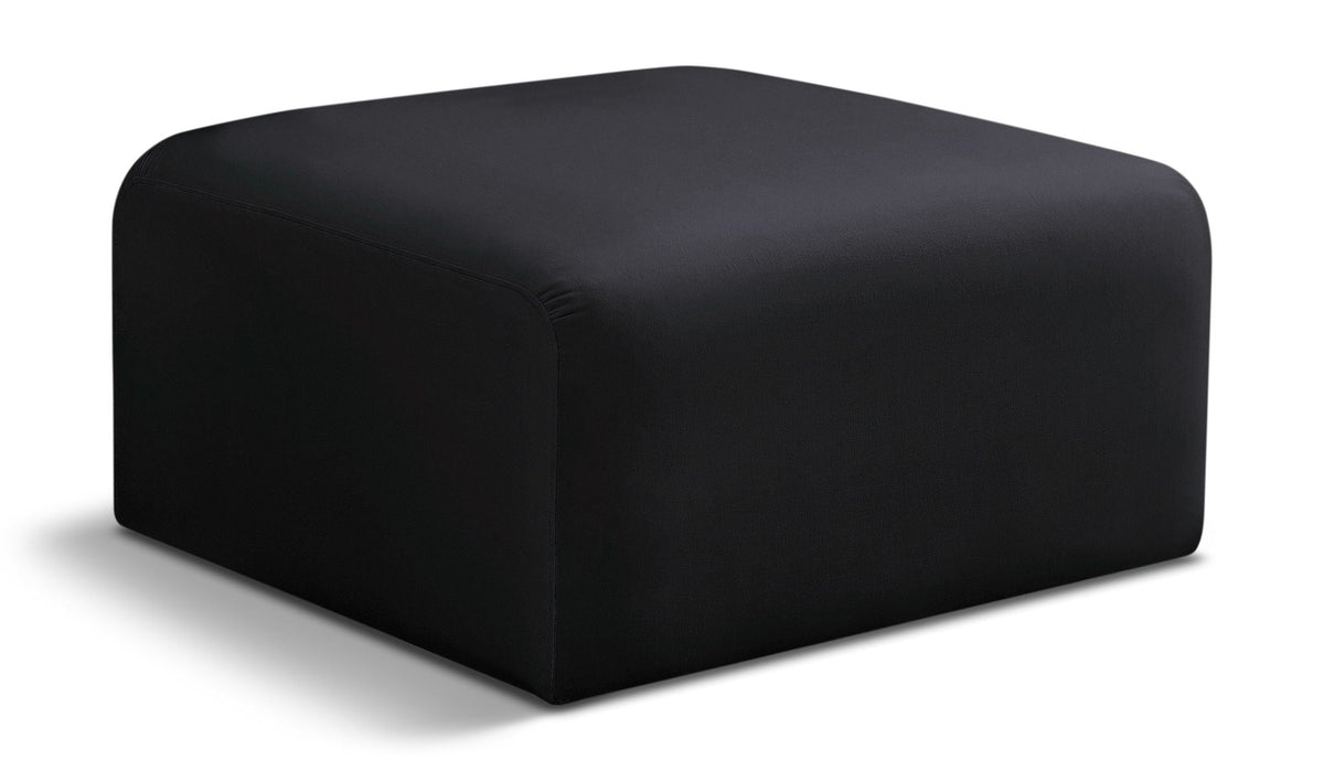 Arc Velvet Modular Sectional — Ottoman — Black