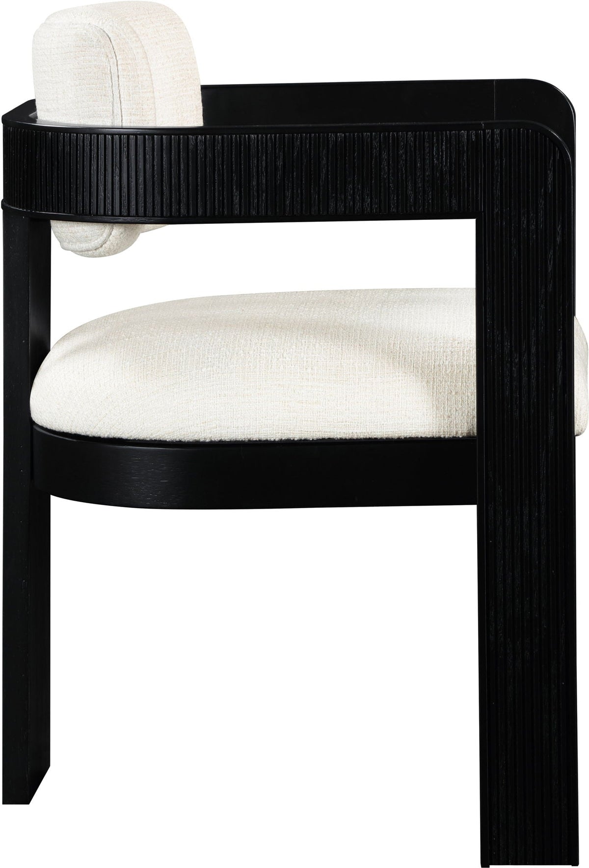 Sacha - Linen Dining Chair (Set of 2) with Black Base