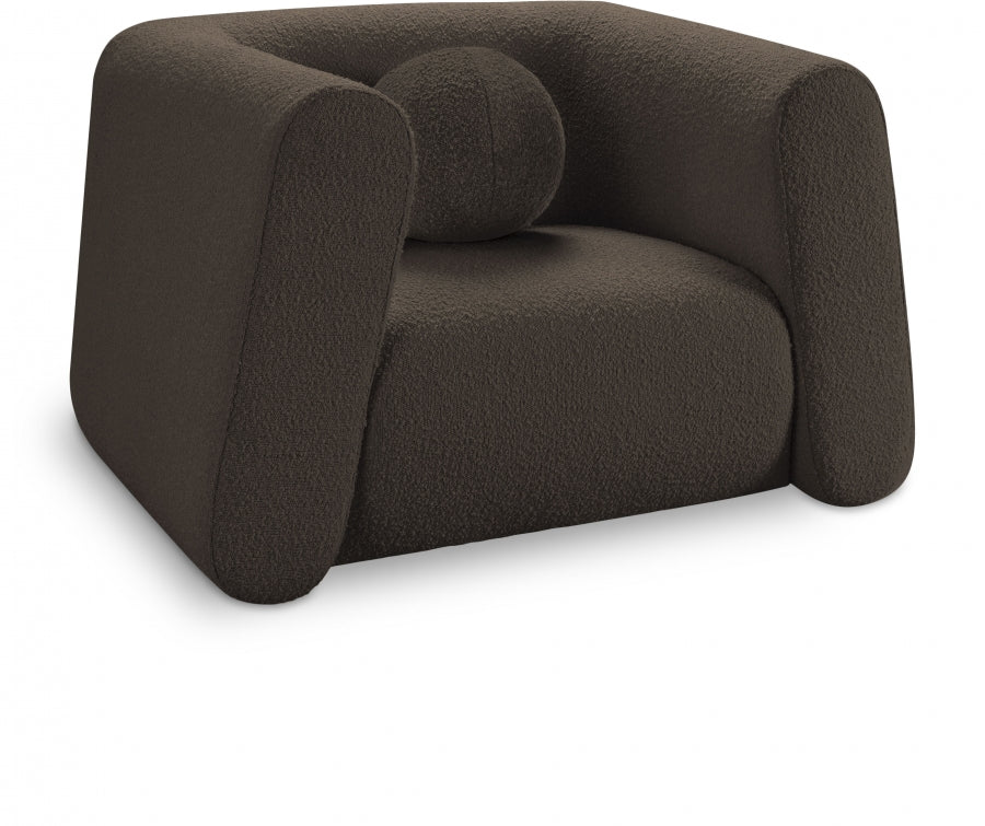 Abbington boucle chair - Brown
