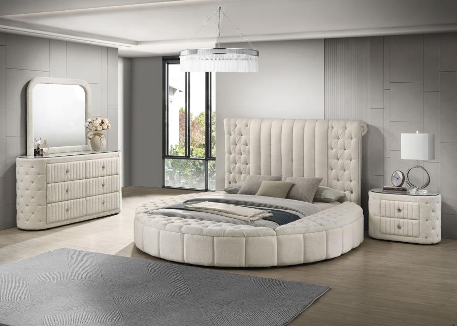 Sonya Upholstered Bedroom Set Ivory
