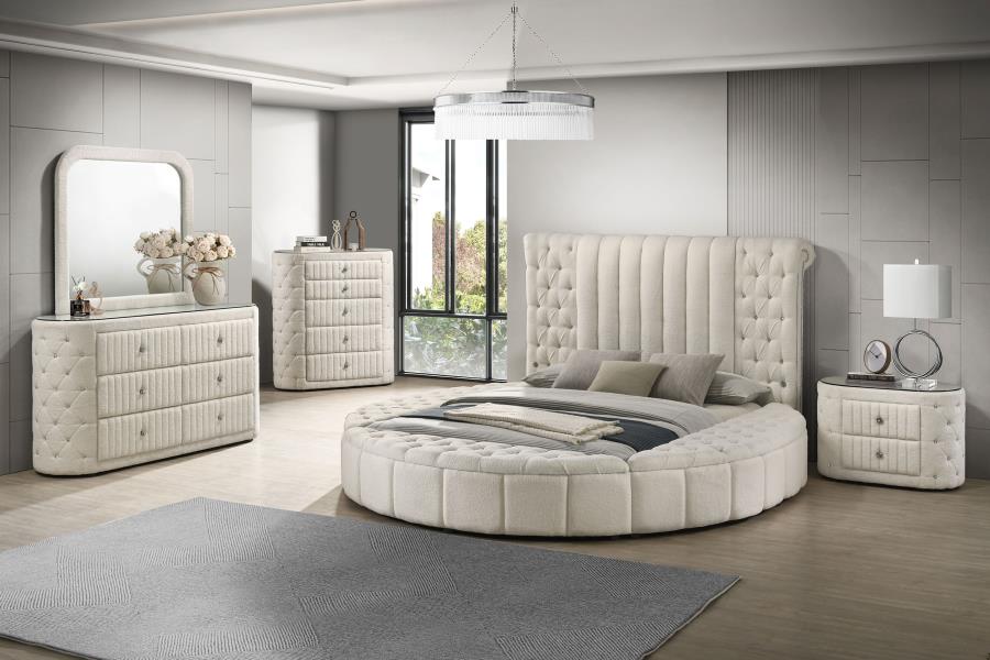 Sonya Upholstered Bedroom Set Ivory