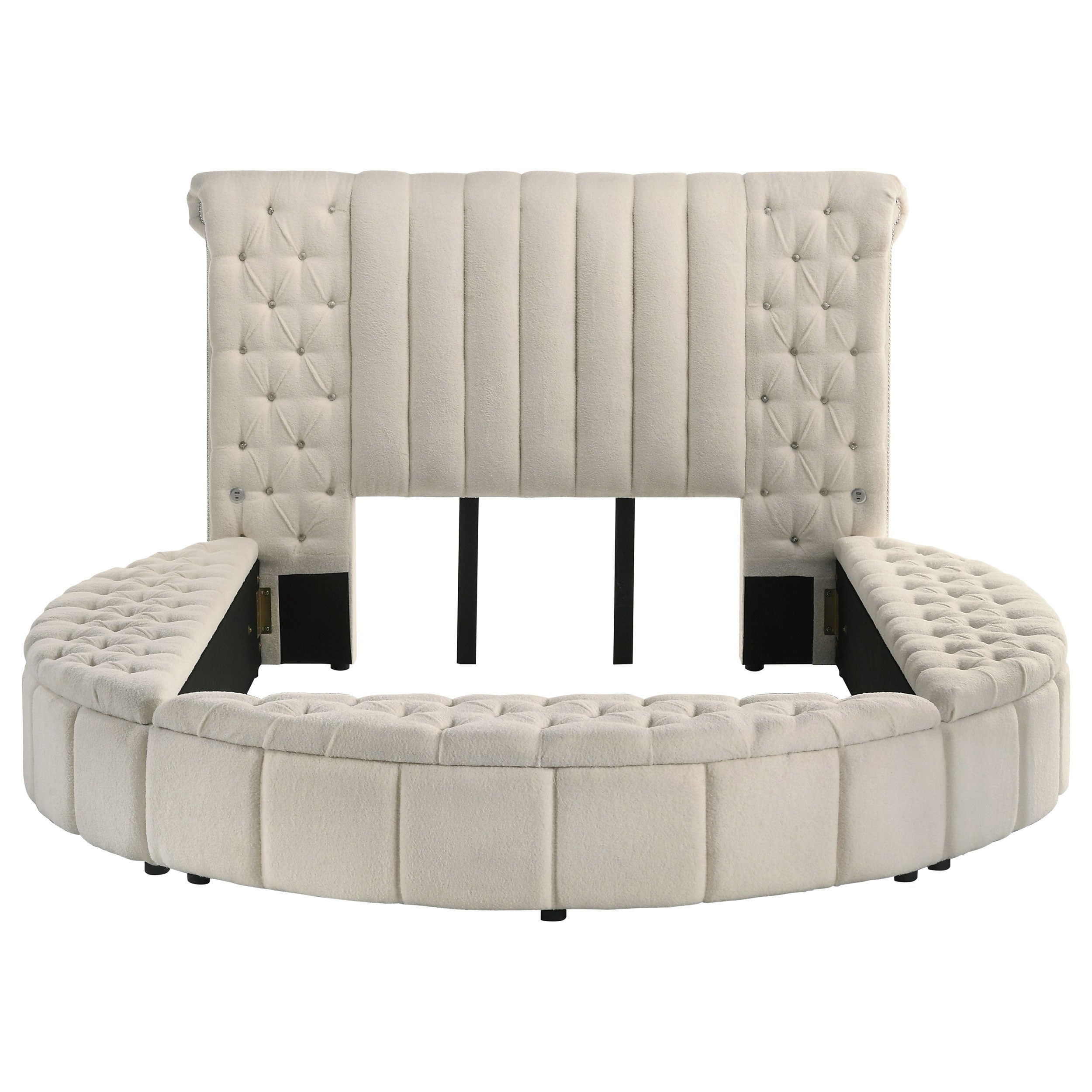 Sonya round storage bed - detail