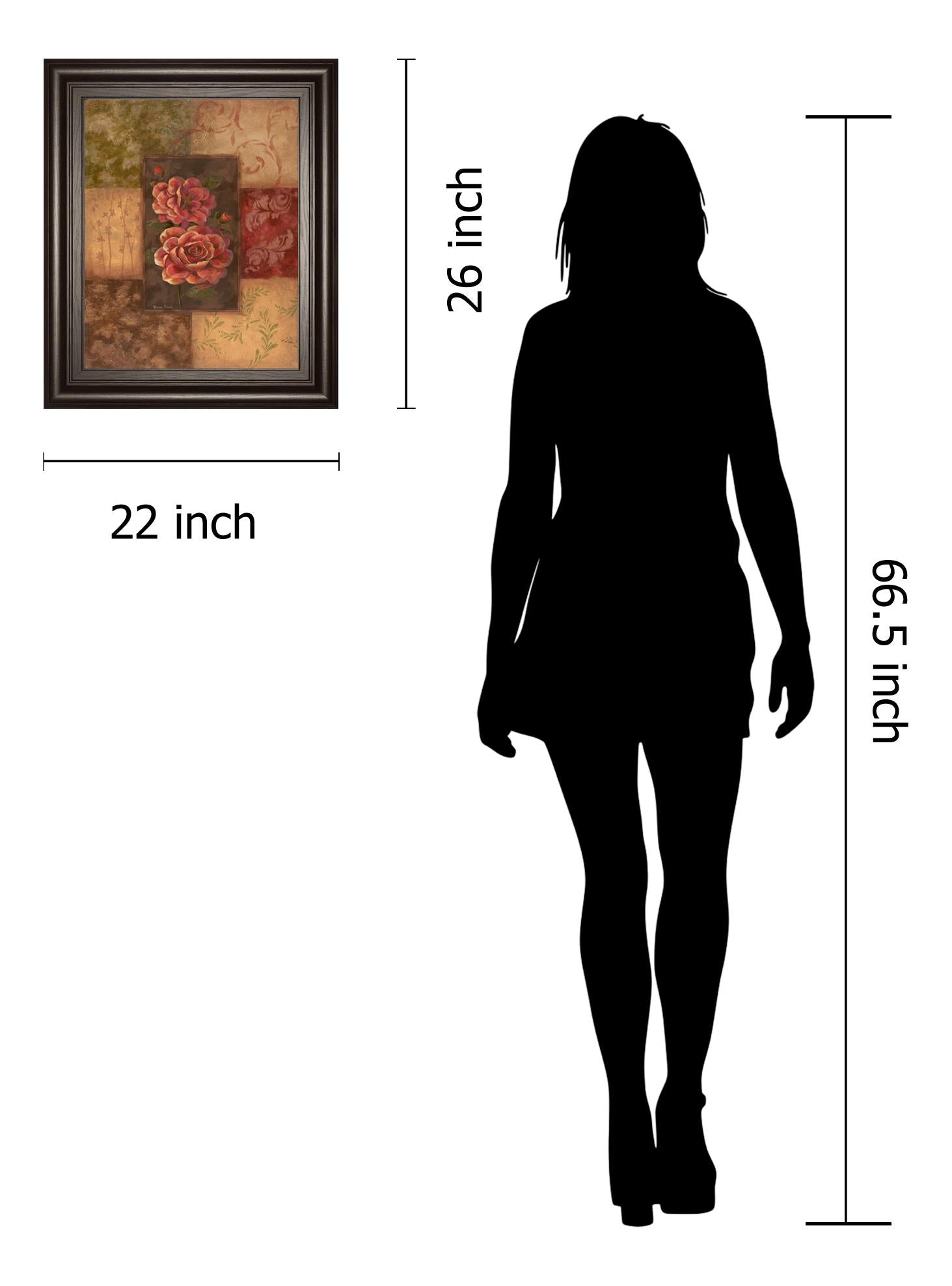 Camellias On Chocolate By Vivian Flasch 22X26 Framed Print