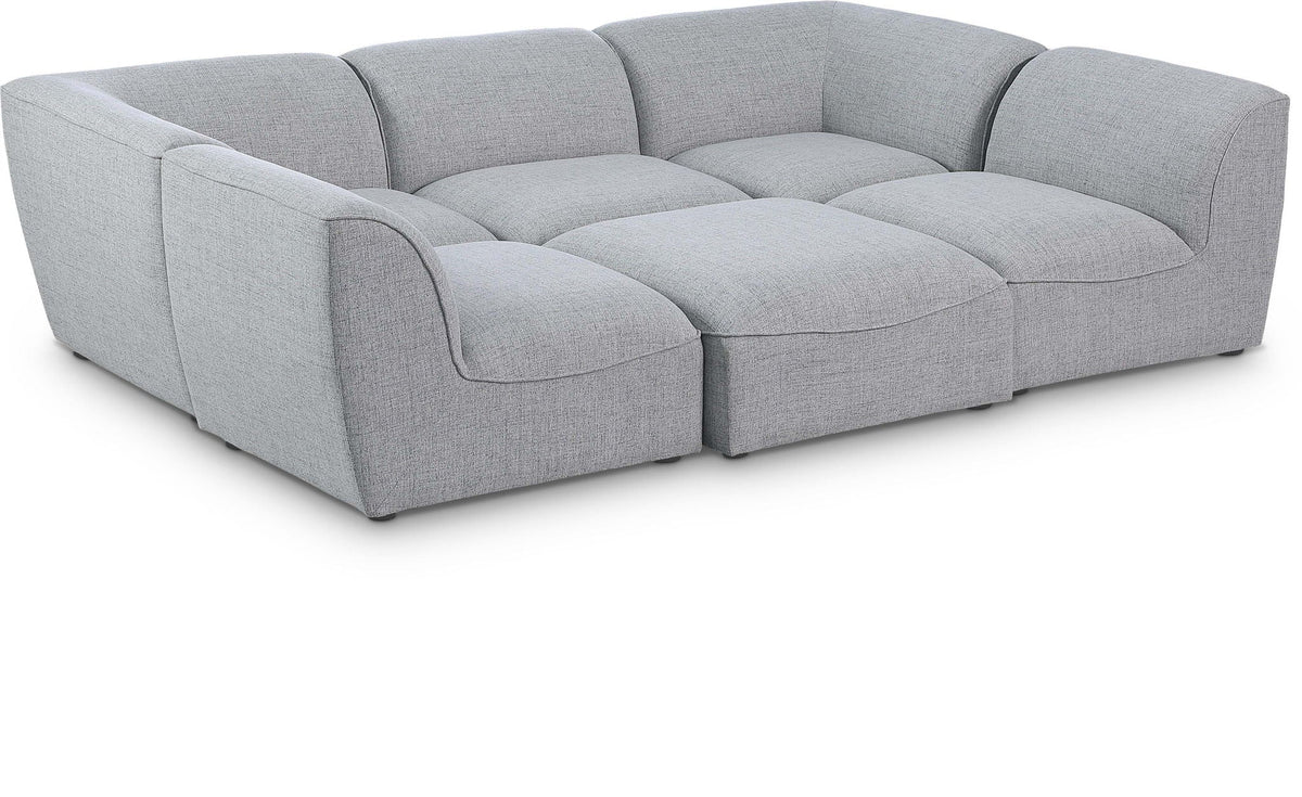 Miramar Linen Modular Sectional — 6-Piece Sectional — Grey