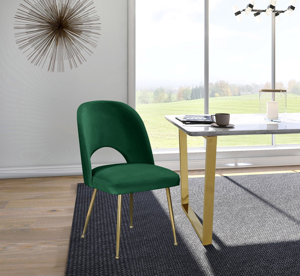 Logan - Dining Chair (Set of 2) with Gold Legs