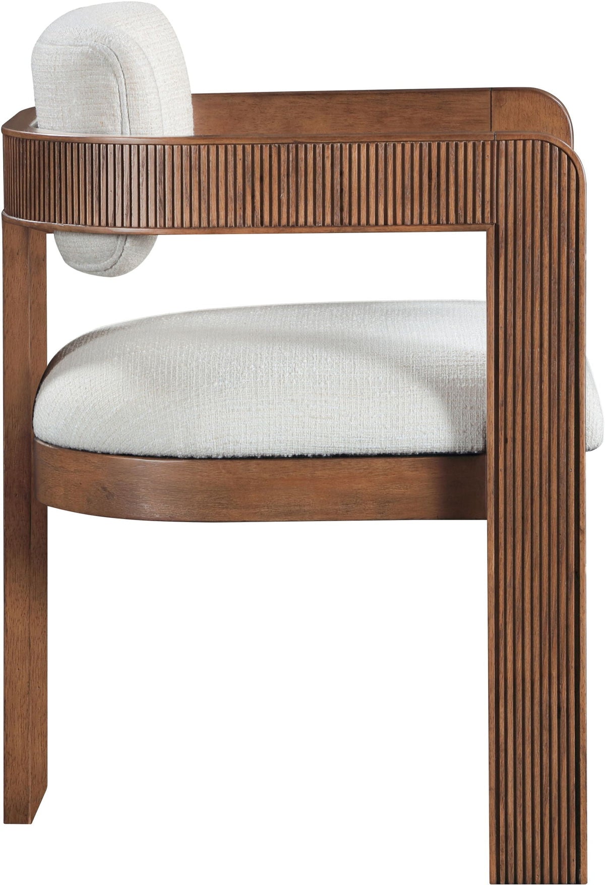 Sacha - Linen Dining Chair (Set of 2) with Brown Base