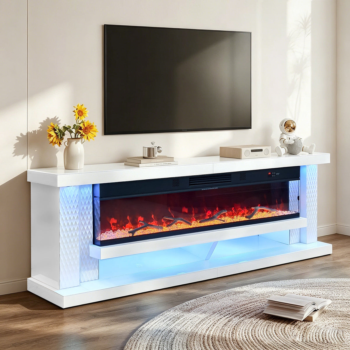 Aira Fireplace Entertainment Center — Built-In Sound