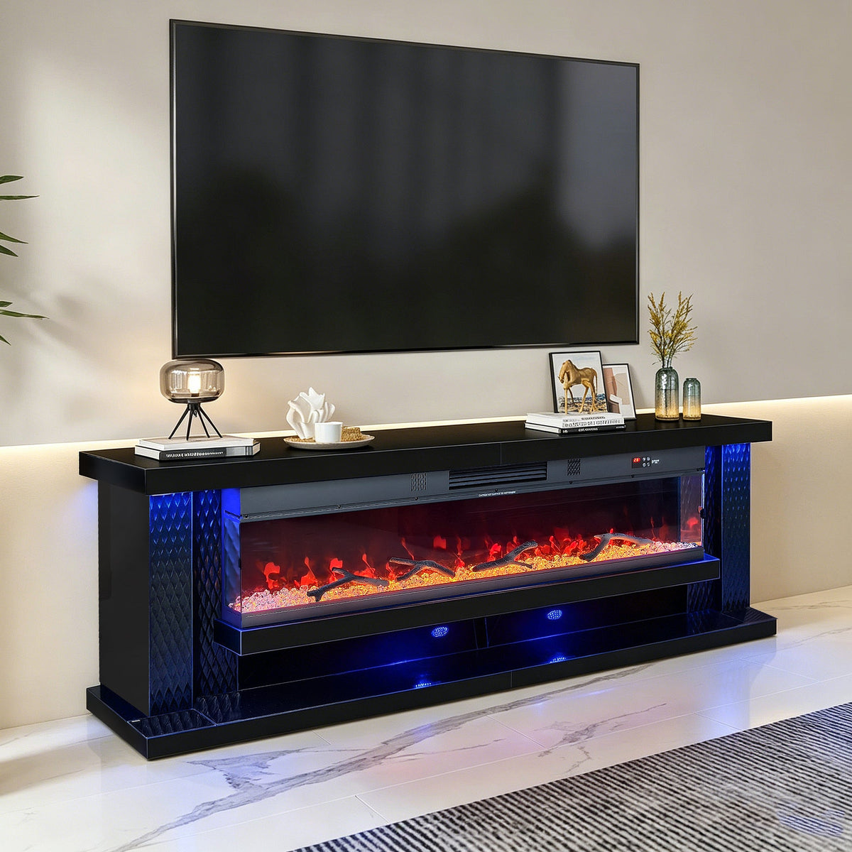 Aira Fireplace Entertainment Center — Built-In Sound