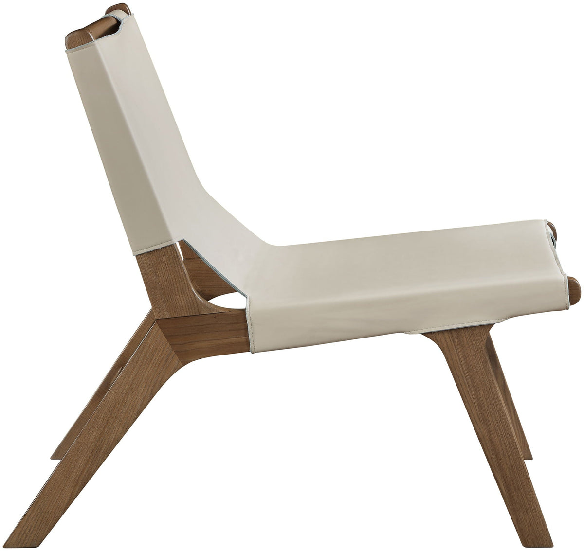 Rawlins Vegan Leather Accent Chair with Walnut Frame