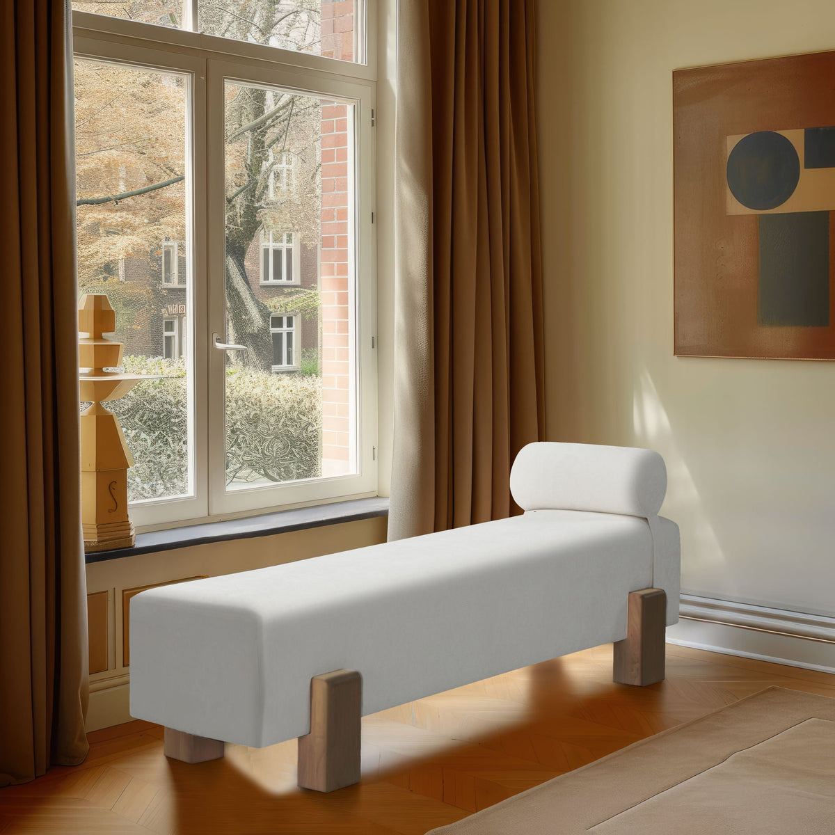 Edison - Bench with Light Brown Base