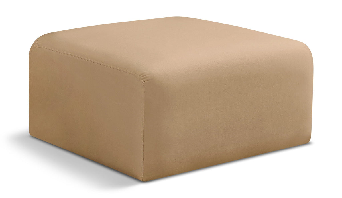 Arc Velvet Modular Sectional — Ottoman — Camel