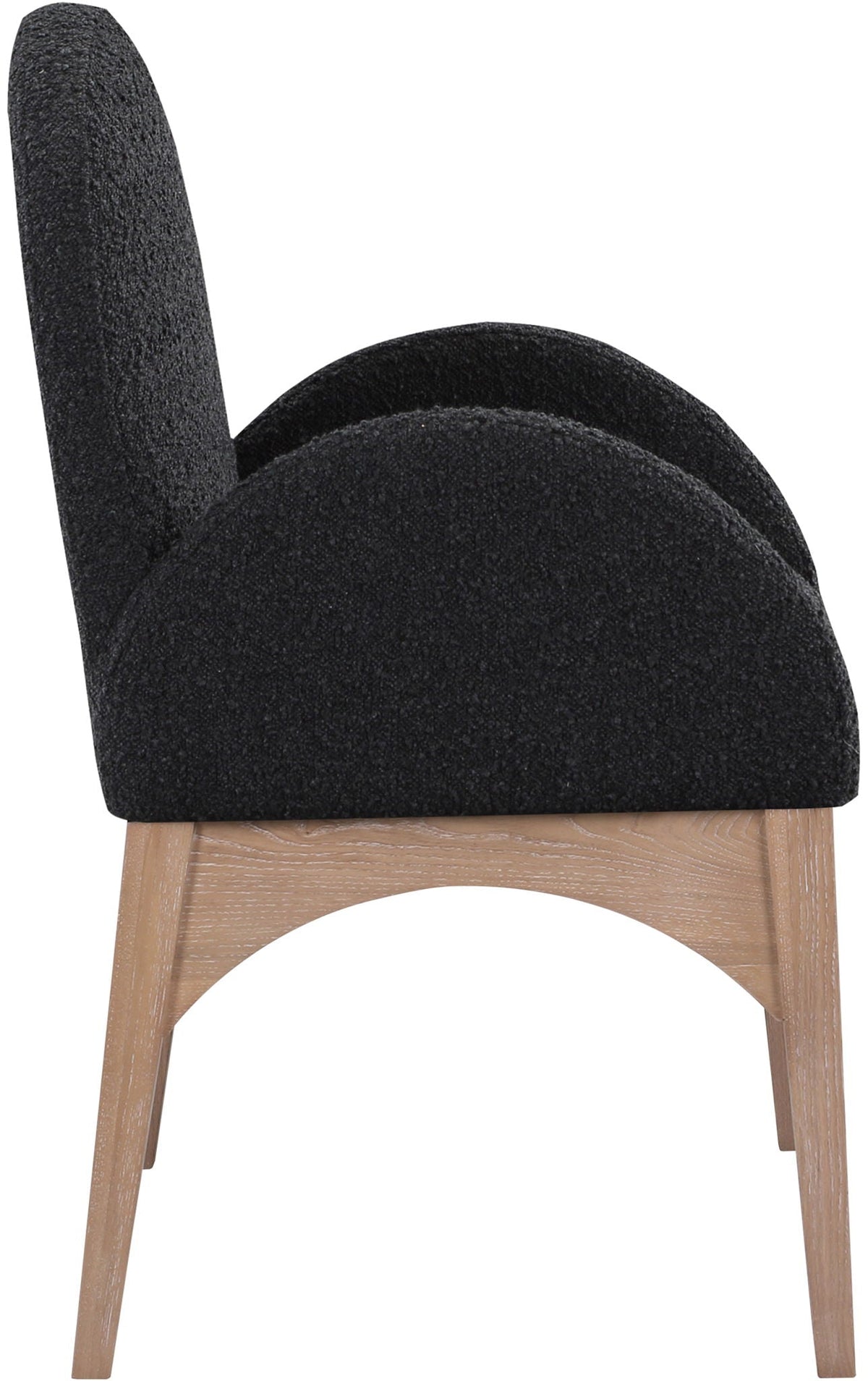 Waldorf - Boucle Dining Arm Chair with Natural Legs