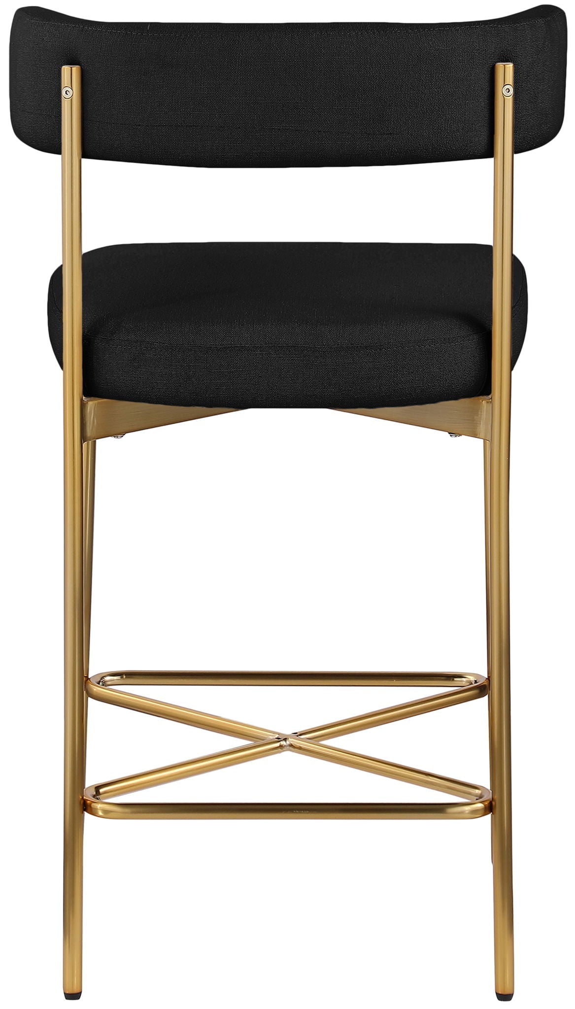 Rivage - Durable Stool (Set of 2) with Gold Frame