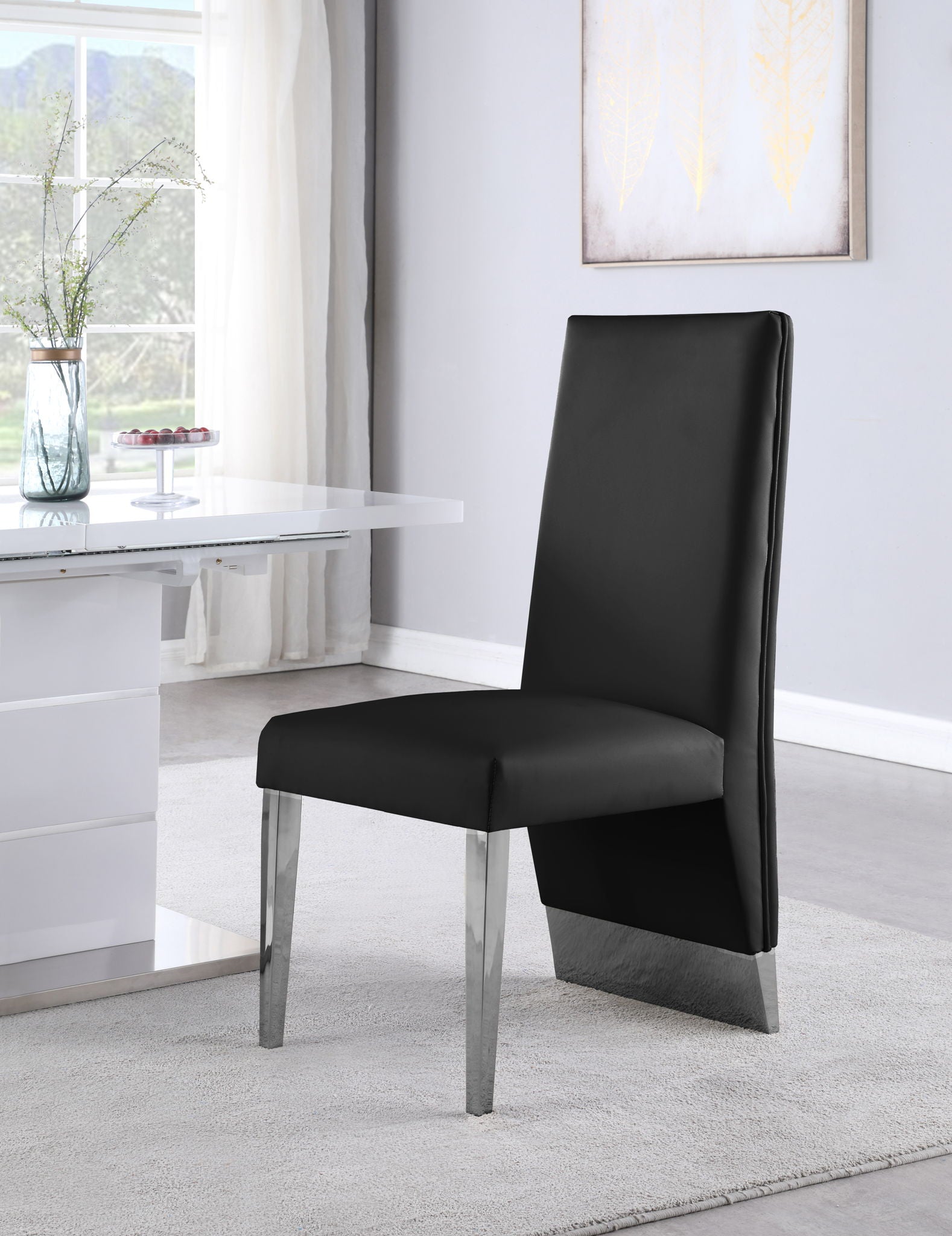 Porsha - Dining Chair (Set of 2) - Chrome Base