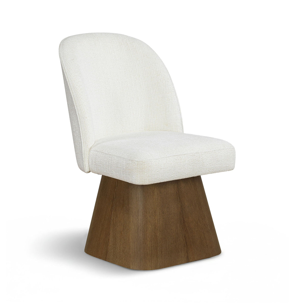 Marlowe Swivel Dining Side Chair with Brown Base
