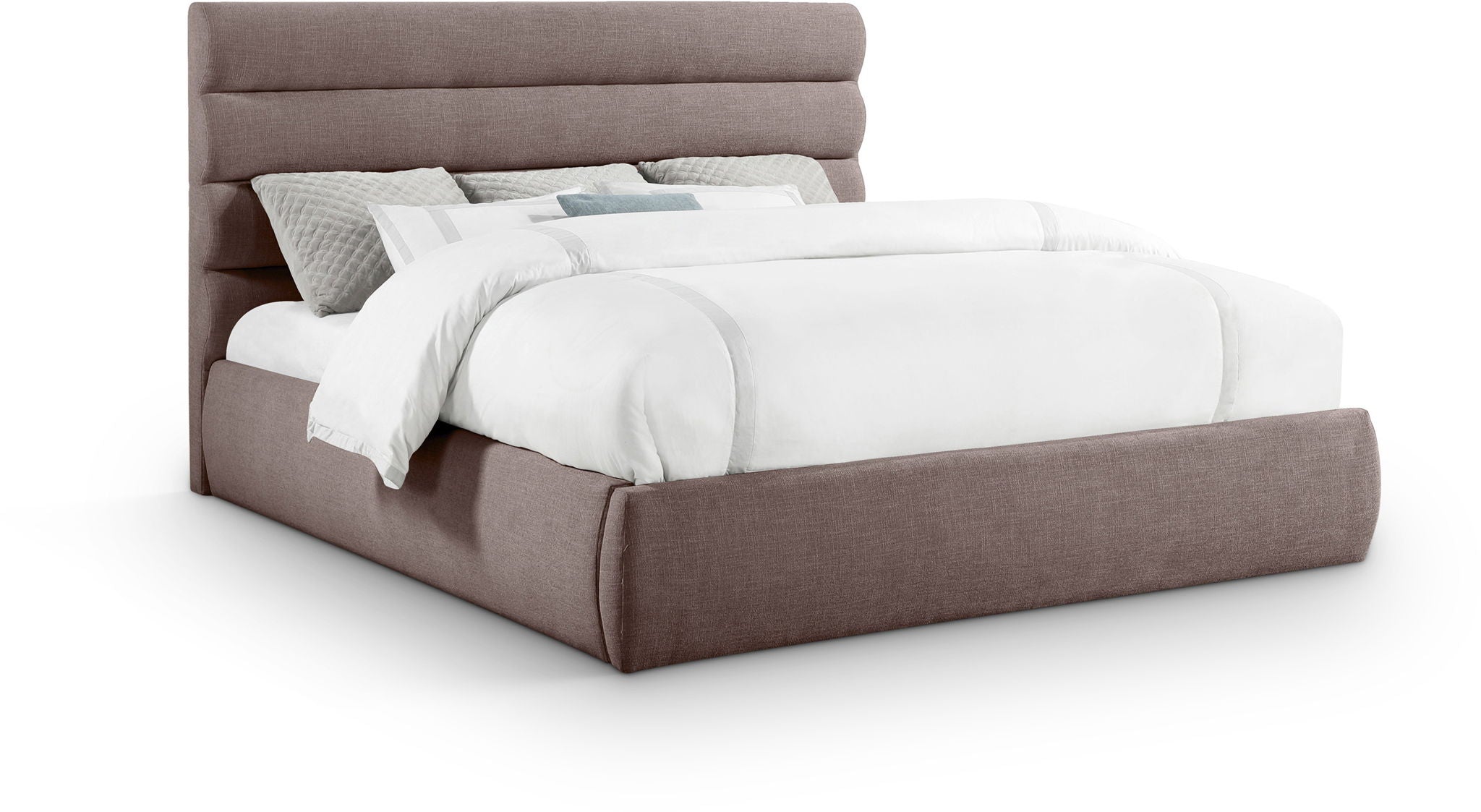 Adam - Linen Fabric Bed With 52" Headboard