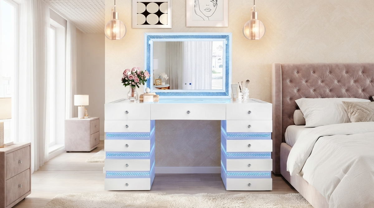 Lily Smart Vanity — 3D RGB LED Lighting & Bluetooth Speaker