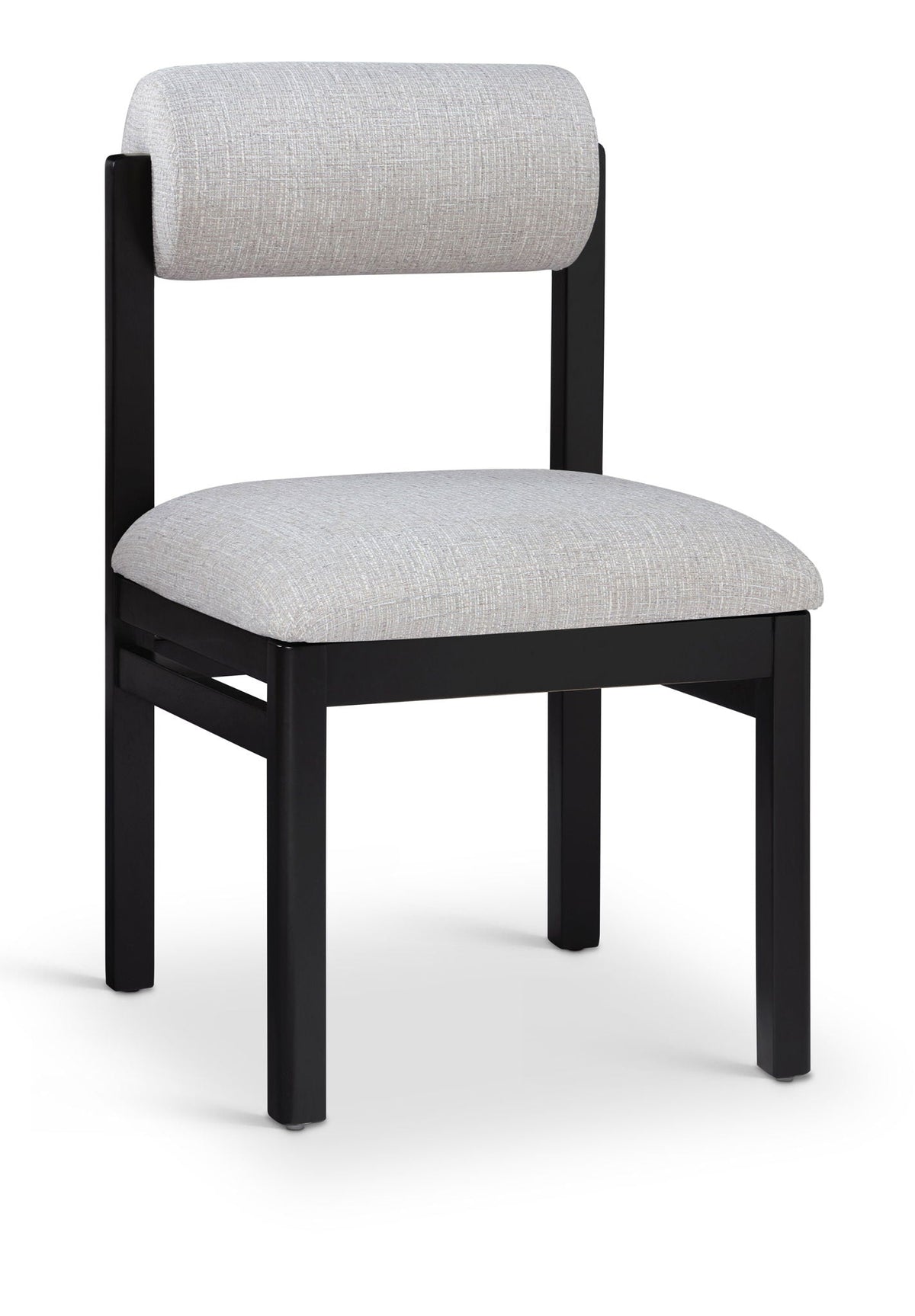 Roundhill - Fabric Dining Chair (Set of 2) with Black Frame