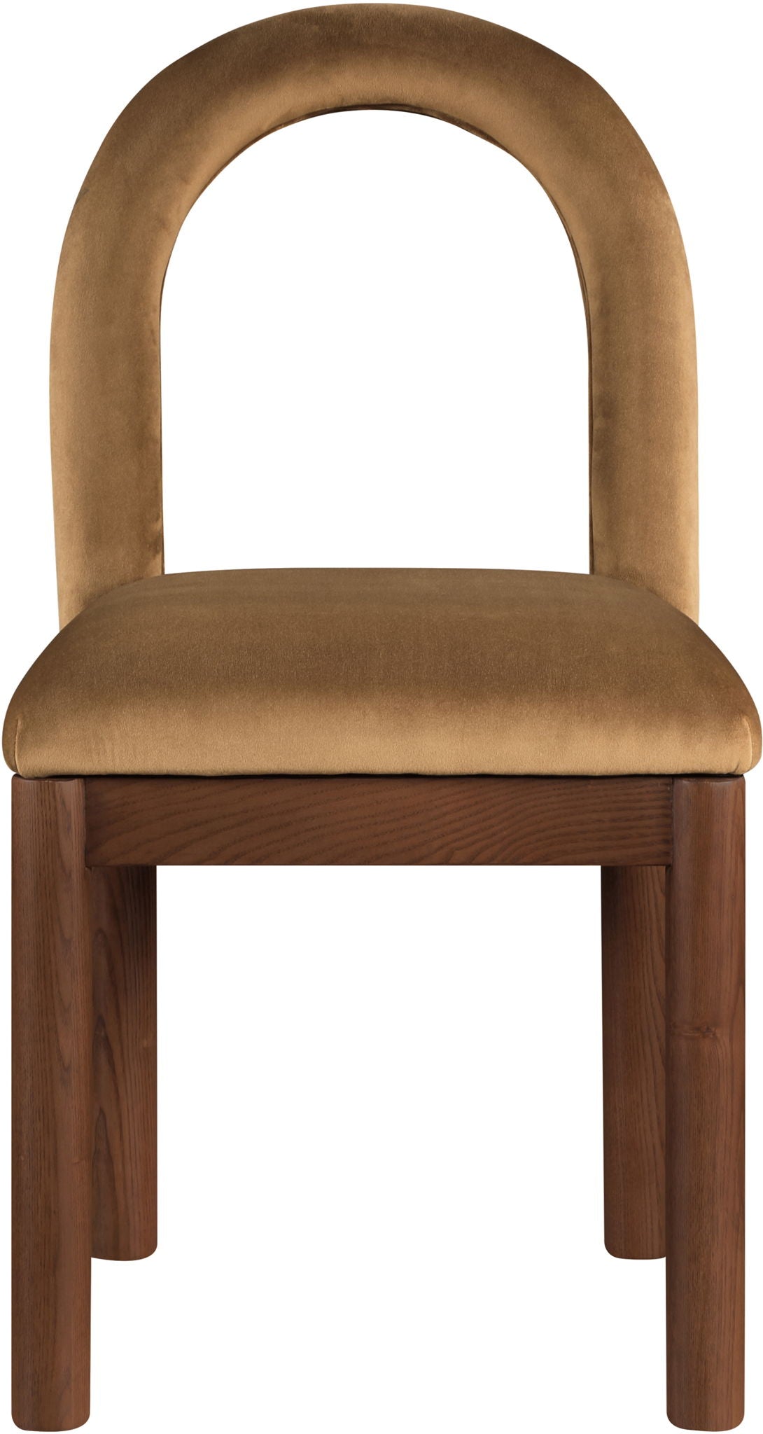 Conrad - Velvet Dining Chair with Brown Legs