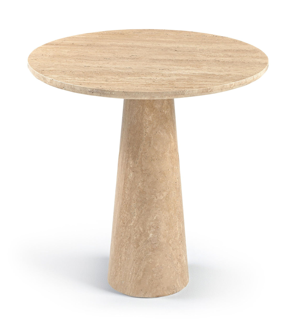 Fontelina 30" Genuine Marble & Travertine Bistro Table - Travertine